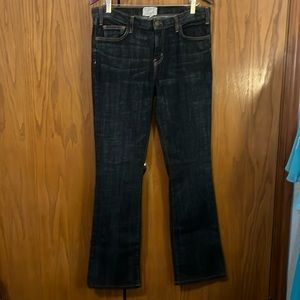 Current/Elliott Dark Denim Flare Jeans